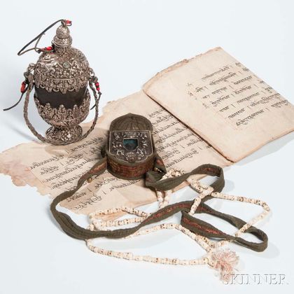 Three Votive Items and a Script on Paper