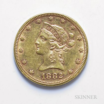 1882 $10 Liberty Head Gold Coin