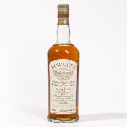 Bowmore 21 Years Old 1974, 1 750ml bottle 