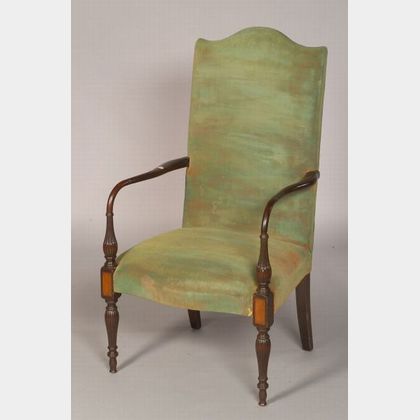 Inlaid Mahogany Lolling Chair