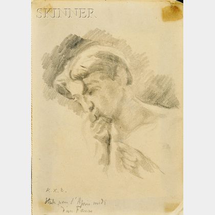 Ker-Xavier Roussel (French, 1867-1944) Portrait of Vaslav Nijinsky