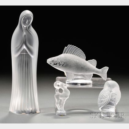 Four Lalique Glass Figures