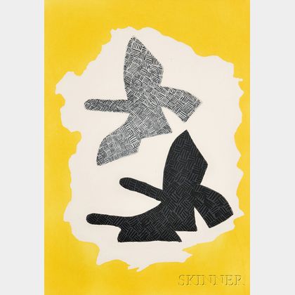 Georges Braque (French, 1882-1963) Les trois oiseaux en vol