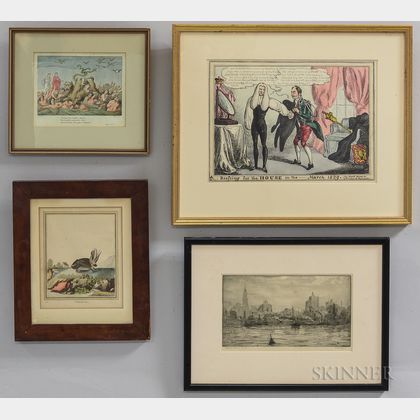 Seven Framed Etchings and Engravings