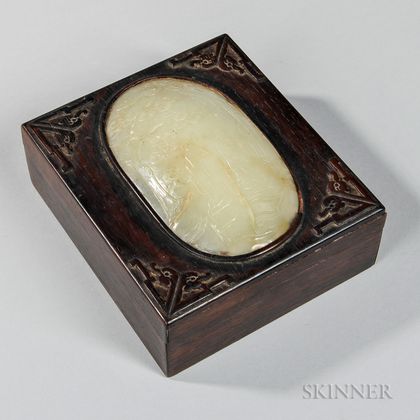 Wood Box with Jade Plaque Cover