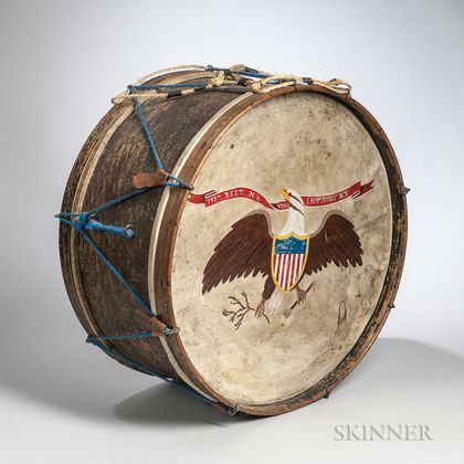 149th New York Volunteer Infantry Painted Bass Drum