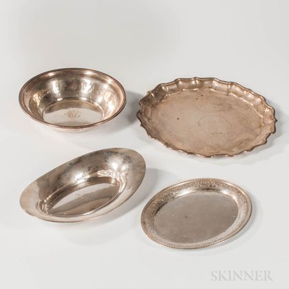 Four Sterling Silver Dishes