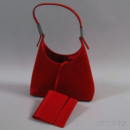 Gucci Red Satin Evening Bag