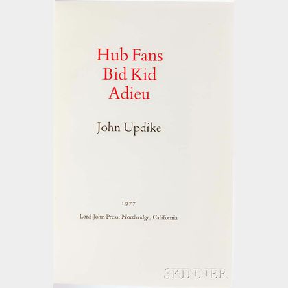 Updike, John (1932-2009) Hub Fans Bid Kid Adieu, Signed by John Updike and Ted Williams.