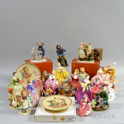 Approximately Twenty-five Royal Doulton and Hummel Figurines