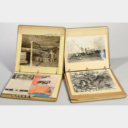Coal Mining, Bureau of Mines, Two Illustrated Binders Assembled by Robert L. Anderson, Mid-20th Century.