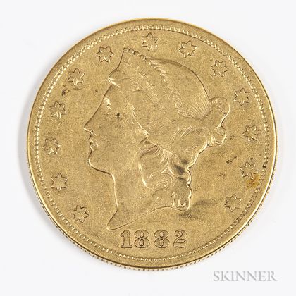 1882-S $20 Liberty Head Gold Coin