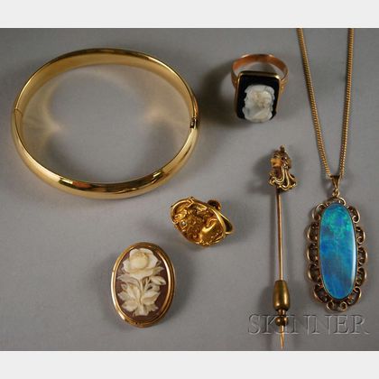 Small Group of Mostly Gold Jewelry