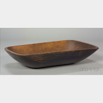 Carved Wooden Dough Bowl