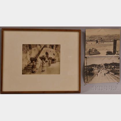 Various Artists, 19th Century Five Photographs of Italian Views and Figure Studies