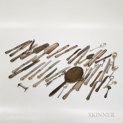 Extensive Group of Sterling Silver and Silver-plated Tableware and Flatware