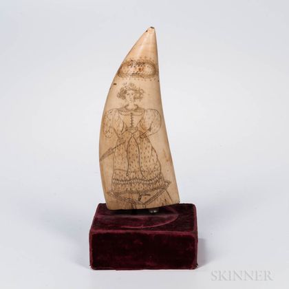 Scrimshaw Whale Tooth