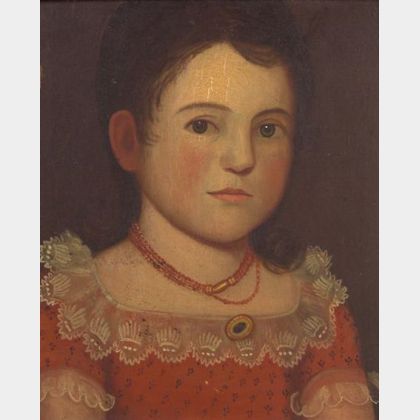 Zedekiah Belknap (1781-1858) Early Portrait of Francis Elizabeth Swift (nee Chase),(1817-1903). Falmout... 