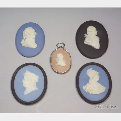 Five Assorted Wedgwood Portrait Medallions