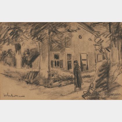 Max Liebermann (German, 1847-1935) Figure on a Path
