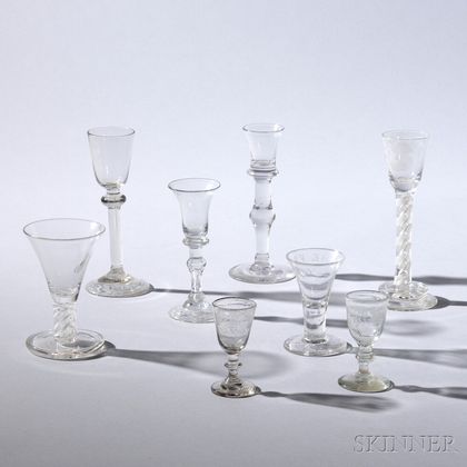 Eight Early Wineglasses