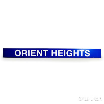 MBTA Blue Line Orient Heights Station Sign