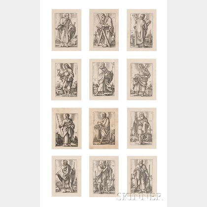 Hans Sebald Beham (German, 1500-1550) The Twelve Apostles /A Suite of Twelve Prints