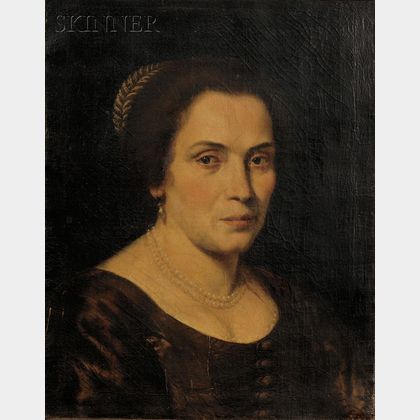 Attributed to Bernardo Strozzi (Italian, 1581-1644) Kopf einer Frau in mittleren Jahren