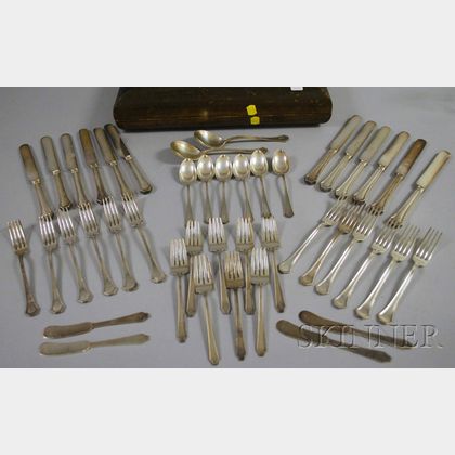 Thirty-two Piece Reed & Barton Silver-plated Flatware Set with a Twelve-piece Rogers Silver-plated Partial Flatware Set