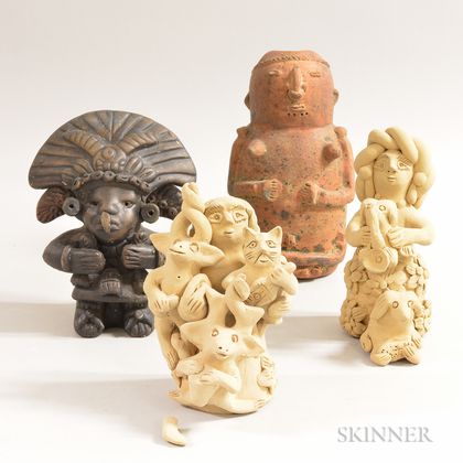 Four Clay Figures