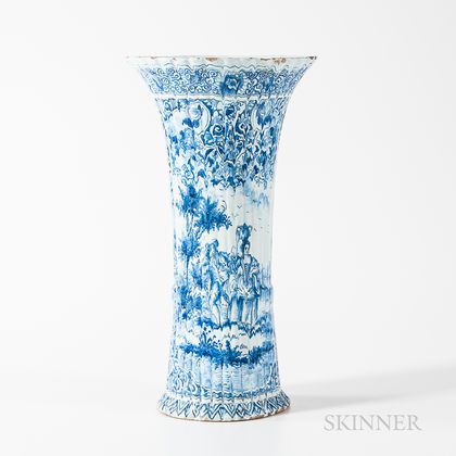 Dutch Delft Blue and White Vase