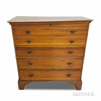 Chippendale Pine Three-drawer Blanket Chest