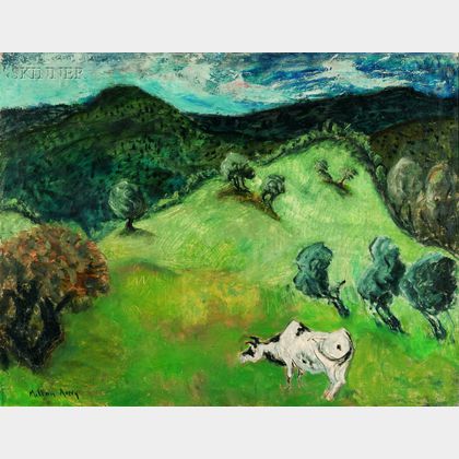 Milton Clark Avery (American, 1885-1965) Landscape with Cow