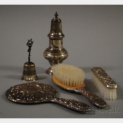 Five Sterling Vanity and Serving Items