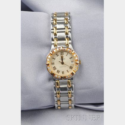 Lady's Stainless Steel and 18kt Gold "Saratoga" Wristwatch, Concord