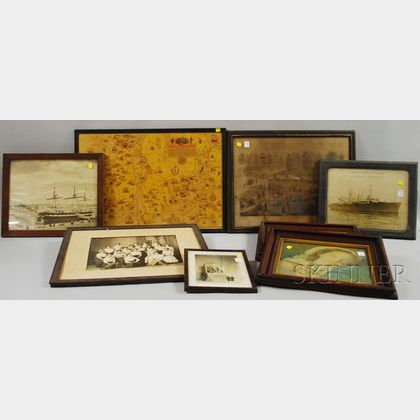 Eight Assorted Framed Items and Frames