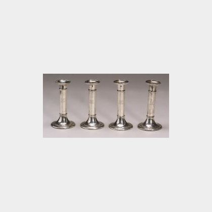 Set of Four Tiffany & Co. Sterling Candlesticks