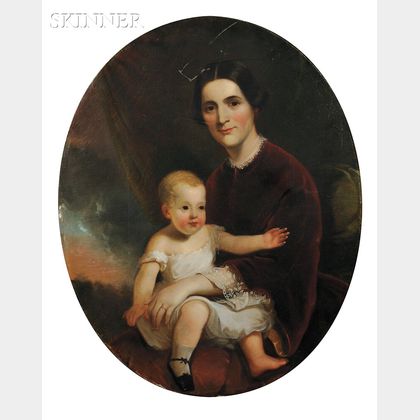 School of Thomas Sully (American, 1783-1872) Mother and Child.