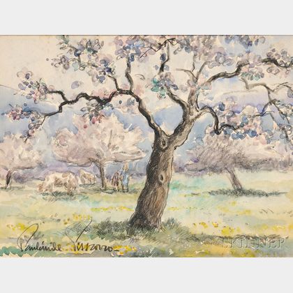 Paul-Émile Pissarro (French 1884-1972) Arbor en Flor