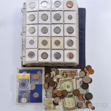 Large Group of Assorted American and Foreign Coins and Tokens