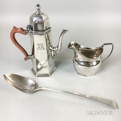 Three Pieces of English Sterling Silver Tableware