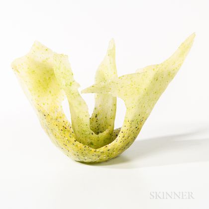 Etsuko Nishi Kiwi Fruit Art Glass Sculpture