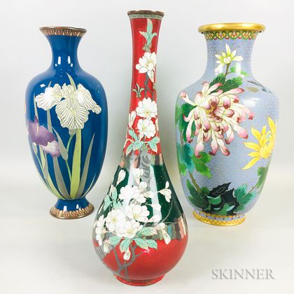 Three Cloisonne Vases