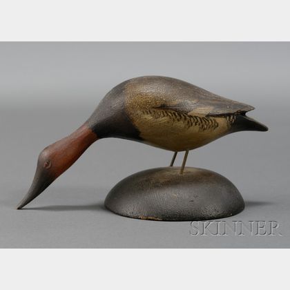 Crowell Miniature Feeding Canvasback Duck Figure