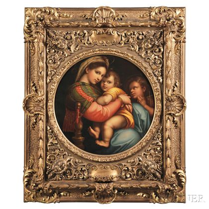 After Raffaello Sanzio, called Raphael (Italian, 1483-1520) Copy after the Madonna della Seggiola (or della Sedia )