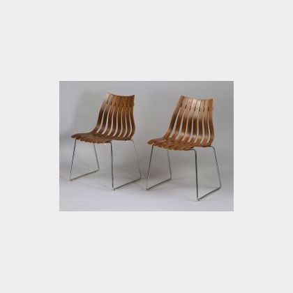 Pair of Modern Bentwood Side Chairs