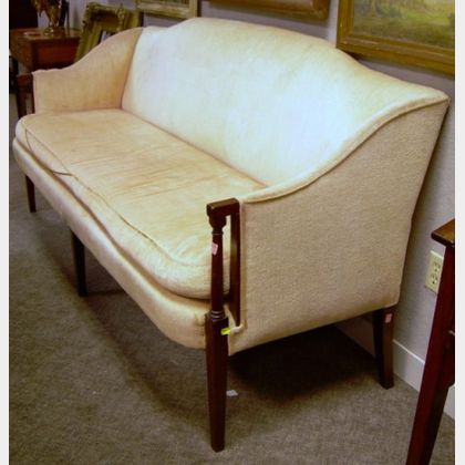 Federal-style Upholstered Inlaid Mahogany Sofa