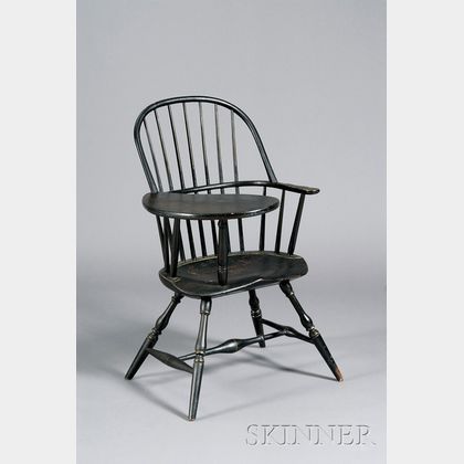 Painted Sack-back Writing-Arm Windsor Chair
