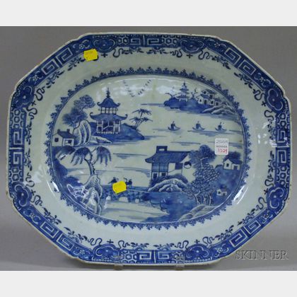 Chinese Export Porcelain Nanking Octagonal Platter