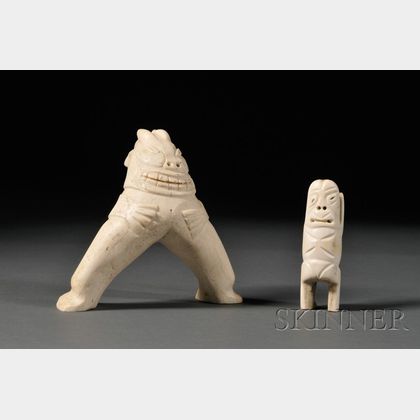 Two Greenland Eskimo Carved Tupilak Figures